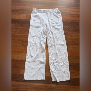 Lilac Wide-Leg Knit ribbed barefoot dreams Pants